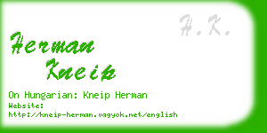herman kneip business card